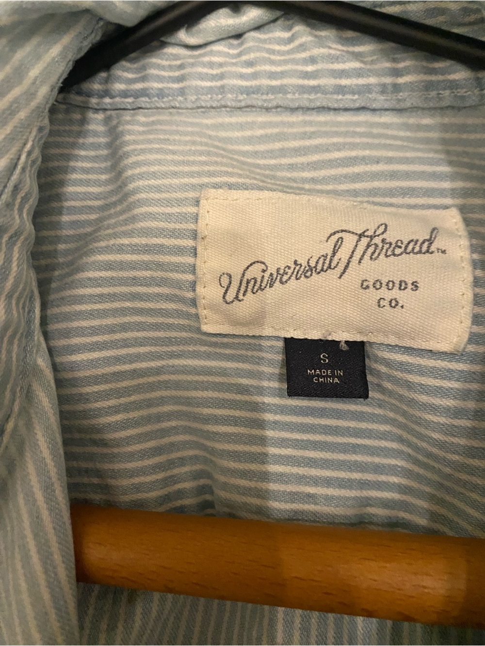 Universal Thread Light Blue Striped Field Jacket - Picture 2 of 4